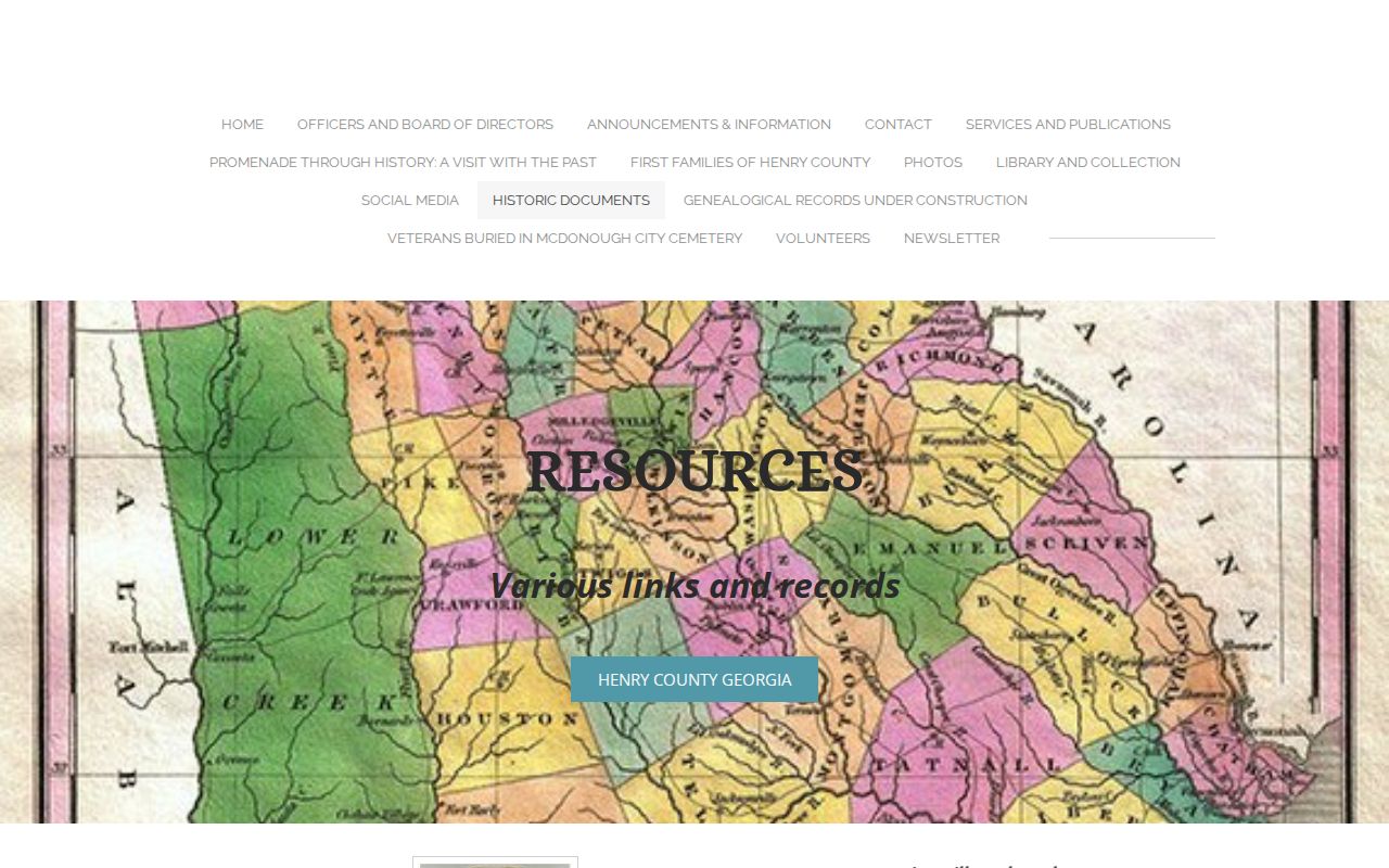 Henry County city directory wills and cemetery research holdings