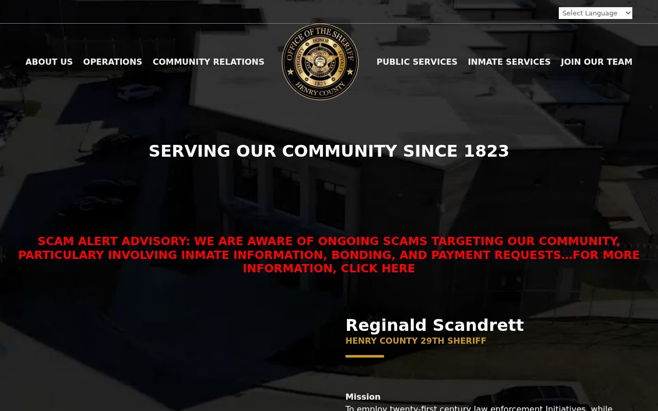 Henry County residents directory Sheriff inmate search gateway