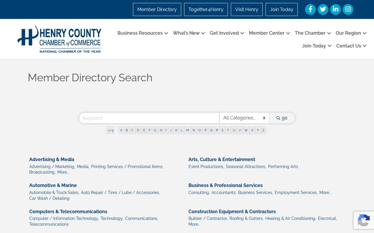 Henry County residents directory community business directory