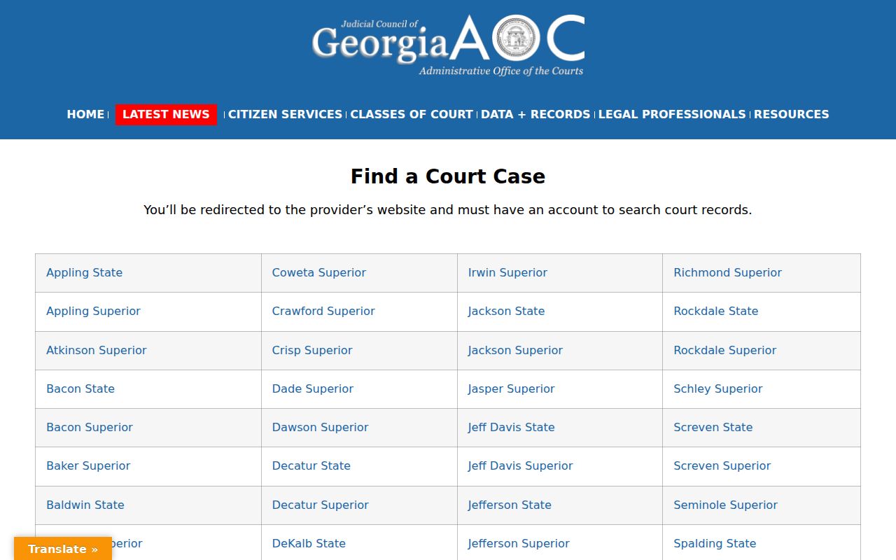 Henry County Georgia court access directory